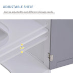 Meuble de rangement pour lavabo sur colonne, Meuble-lavabo, Meuble de salle de bain sous lavabo avec découpe en U et étagère interne réglable