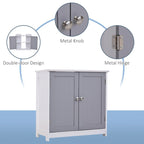 Meuble de rangement pour lavabo sur colonne, Meuble-lavabo, Meuble de salle de bain sous lavabo avec découpe en U et étagère interne réglable