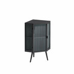 Meuble bas d'angle de 22,25 po avec porte vitrée et étagère réglable