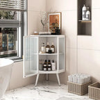 Meuble bas d'angle de 22,25 po avec porte vitrée et étagère réglable