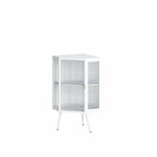 Meuble bas d'angle de 22,25 po avec porte vitrée et étagère réglable