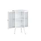 Meuble bas d'angle de 22,25 po avec porte vitrée et étagère réglable