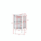 Meuble bas d'angle de 22,25 po avec porte vitrée et étagère réglable