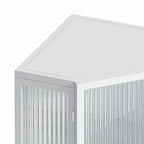 Meuble bas d'angle de 22,25 po avec porte vitrée et étagère réglable