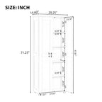 Meuble de rangement 2 portes pour salle de bain, bureau, étagère réglable