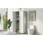 Meuble de rangement 2 portes pour salle de bain, bureau, étagère réglable