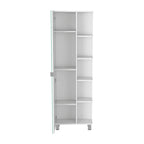 Rénovation armoire à linge miroir, quatre étagères intérieures, finition wengé noir