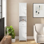 Colonne de rangement de salle de bain autoportante avec étagères