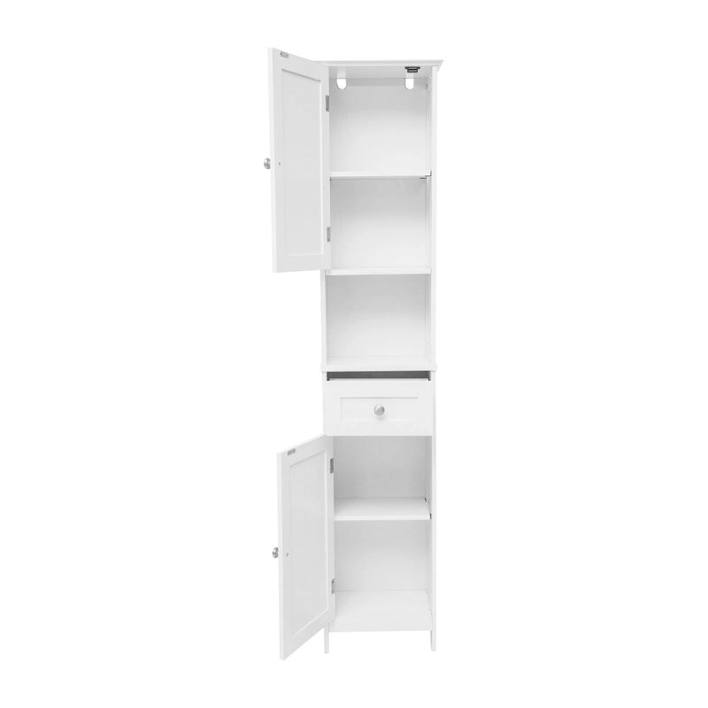 Colonne de rangement de salle de bain autoportante avec étagères