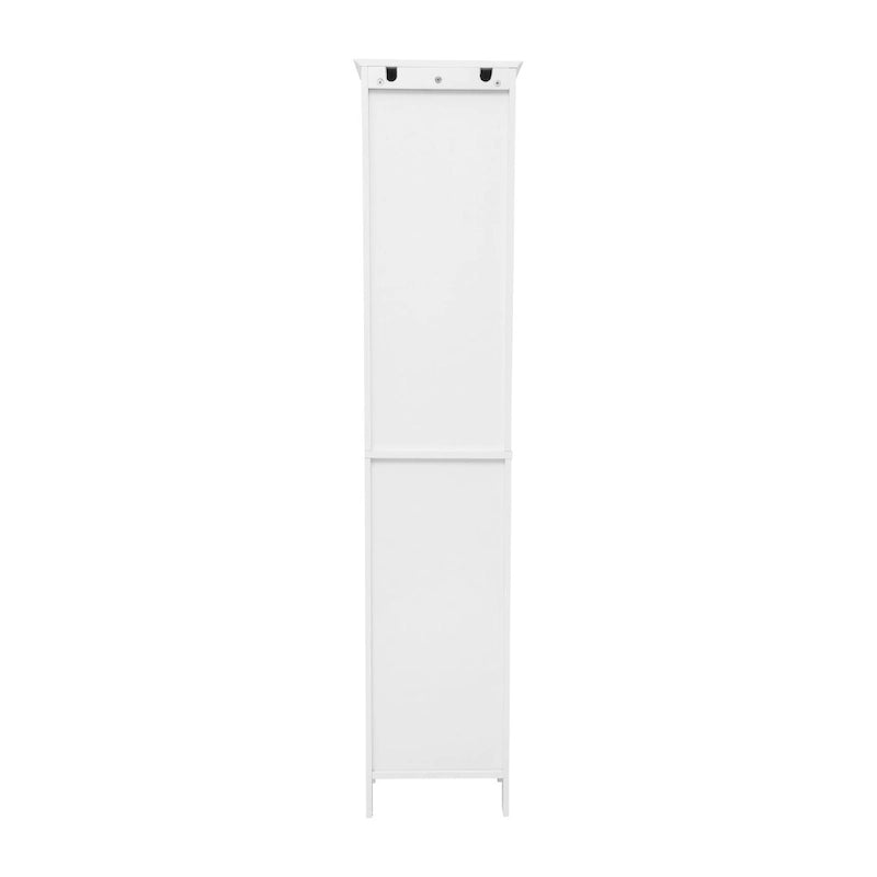 Colonne de rangement de salle de bain autoportante avec étagères