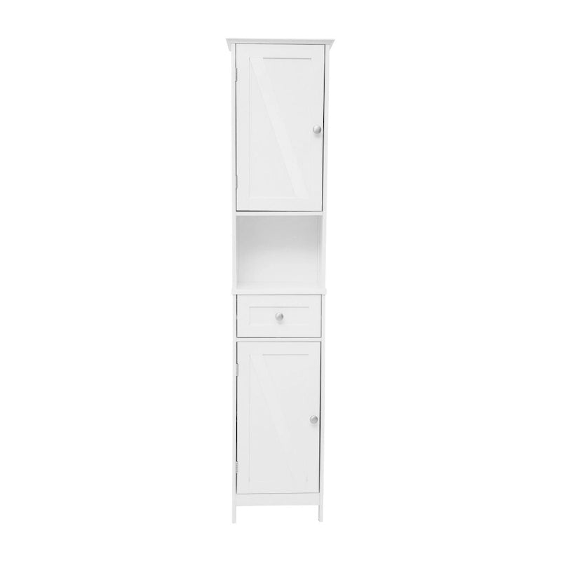 Colonne de rangement de salle de bain autoportante avec étagères