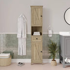 Colonne de rangement de salle de bain autoportante avec étagères