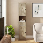 Colonne de rangement de salle de bain autoportante avec étagères