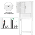 Meuble de rangement WC - 9,37P x 23,62L x 62,2H