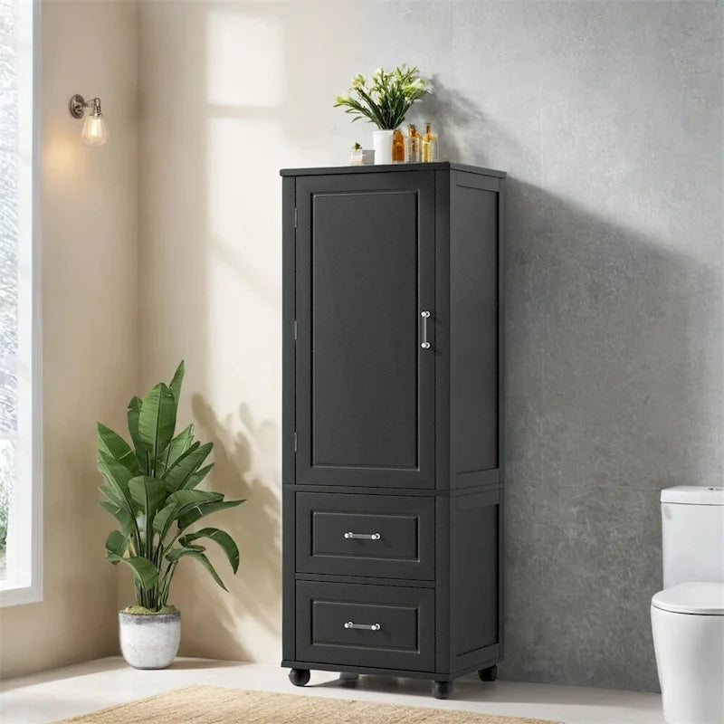 Meuble de rangement haut de salle de bain, Armoire de rangement sur pied
