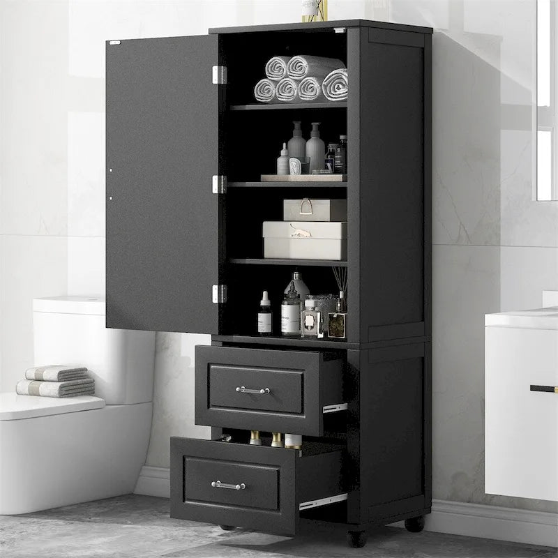Meuble de rangement haut de salle de bain, Armoire de rangement sur pied