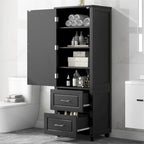 Meuble de rangement haut de salle de bain, Armoire de rangement sur pied