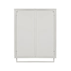 Meuble mural moderne de 60 cm avec porte en verre, deux étagères fermées, une étagère ouverte et un porte-serviettes pour l'entrée